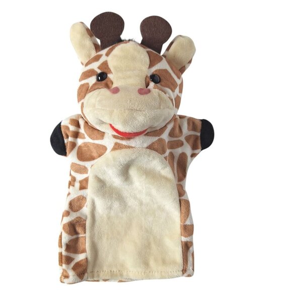 Melissa And Doug Giraffe Hand Puppet Zoo Animal Stuffed Toy 9.5" - Picture 1 of 2